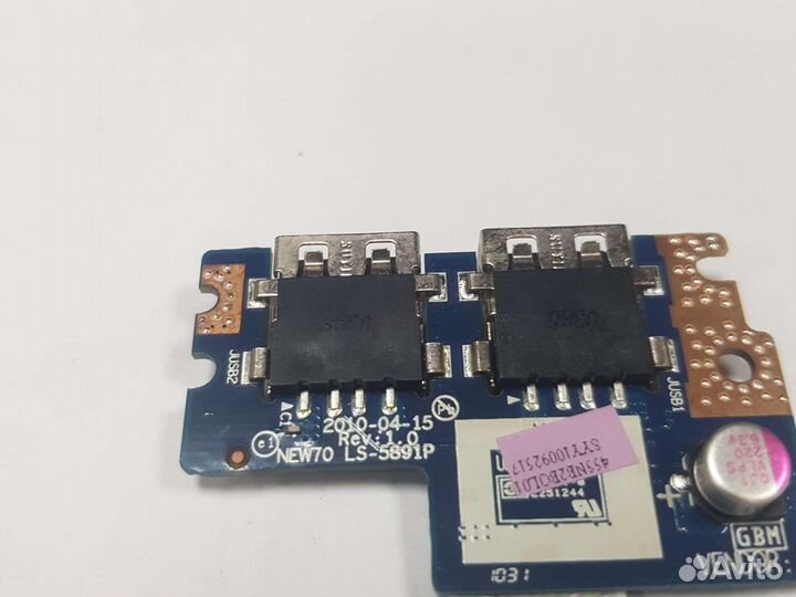 Доп плата Usb Ноутбука packerd bell new-70