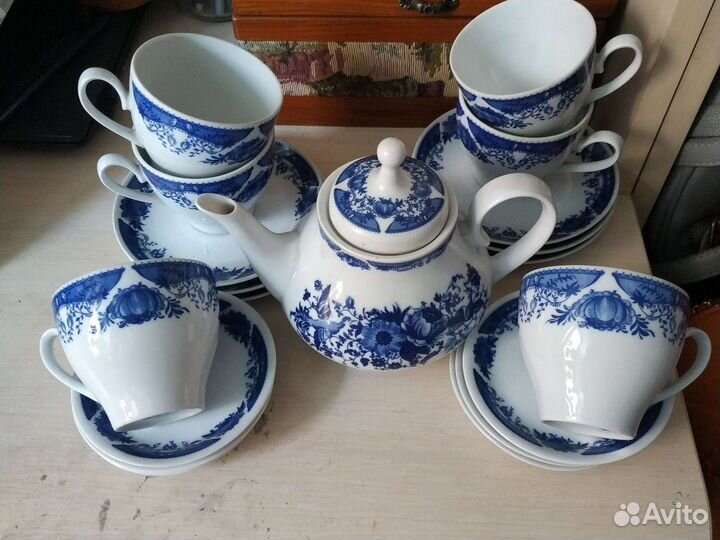 Сервиз kahla GDR, 19 предметов, на 6 персон