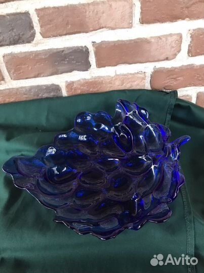 Ваза «виноград» кобальт и фруктовница Германия
