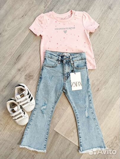 Новые джинсы zara для девочки, размер 92,110