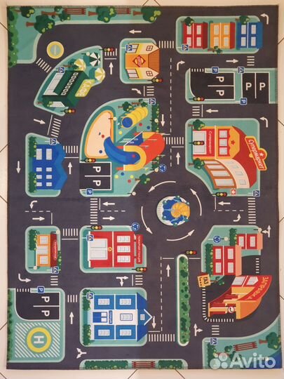 Коврик с дорогой и светофорами