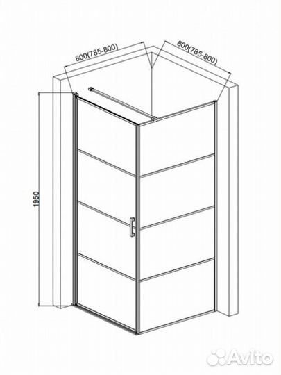 Душевой уголок aquame AQM5215-LH-8