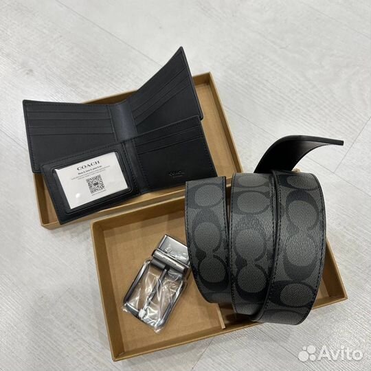 Coach мужской кошелек и ремень оригинал аутлет США