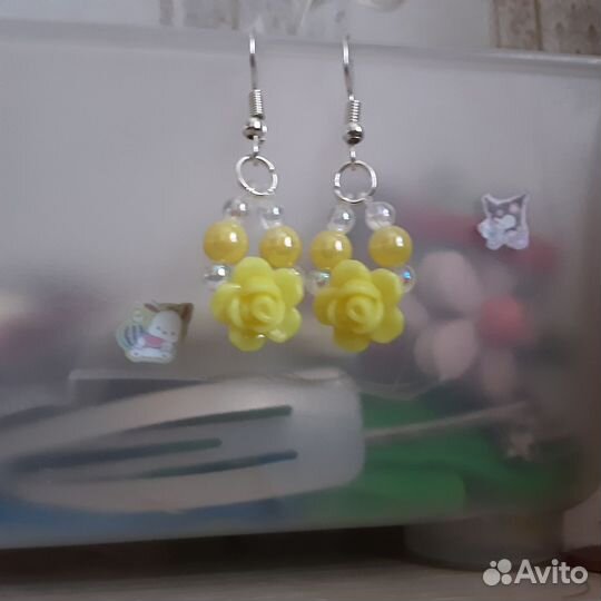 Серьги из бусин