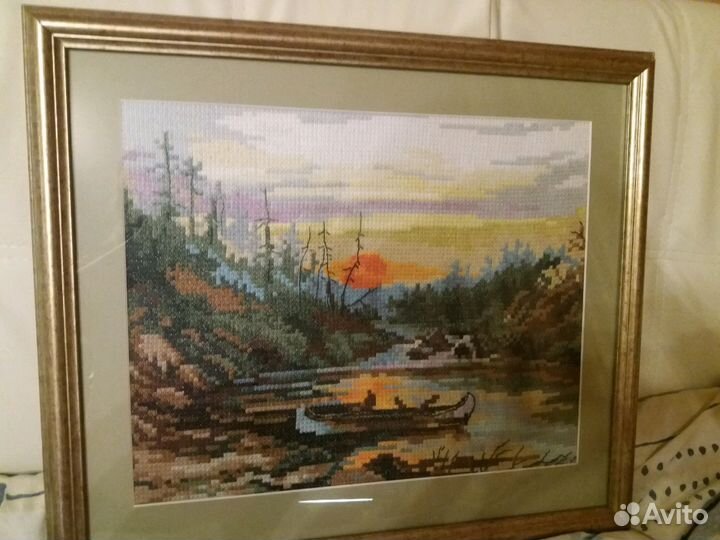 Картина вышита болгарским крестом 5346