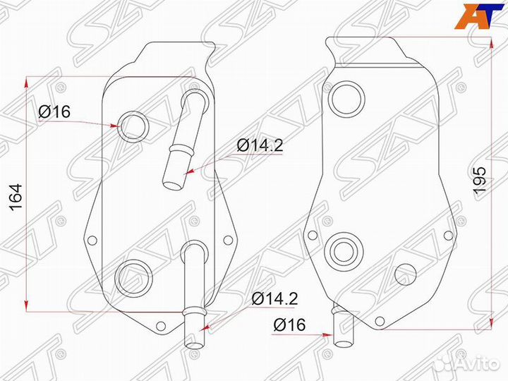 Радиатор масляный SAT ST17217529499