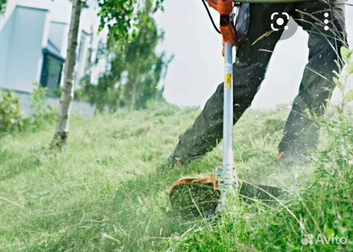 Покос травы, газонов триммером, газонокосилкой