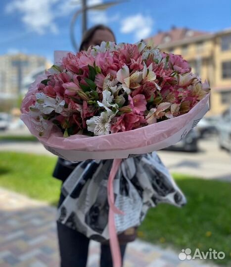 Живые цветы букеты. альстромерия