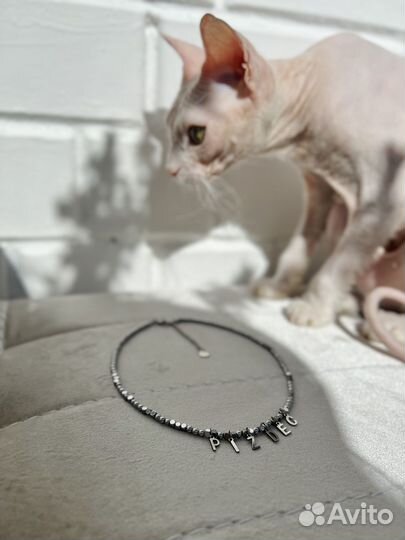 Чокер “pizdec” из гематита