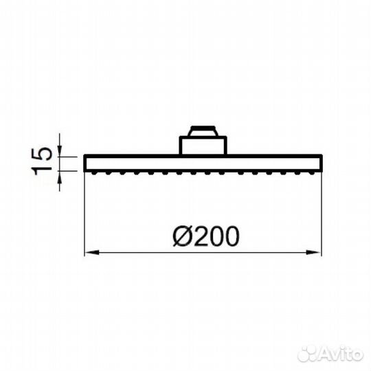 Верхний душ Webert AC1024015PVC, хром