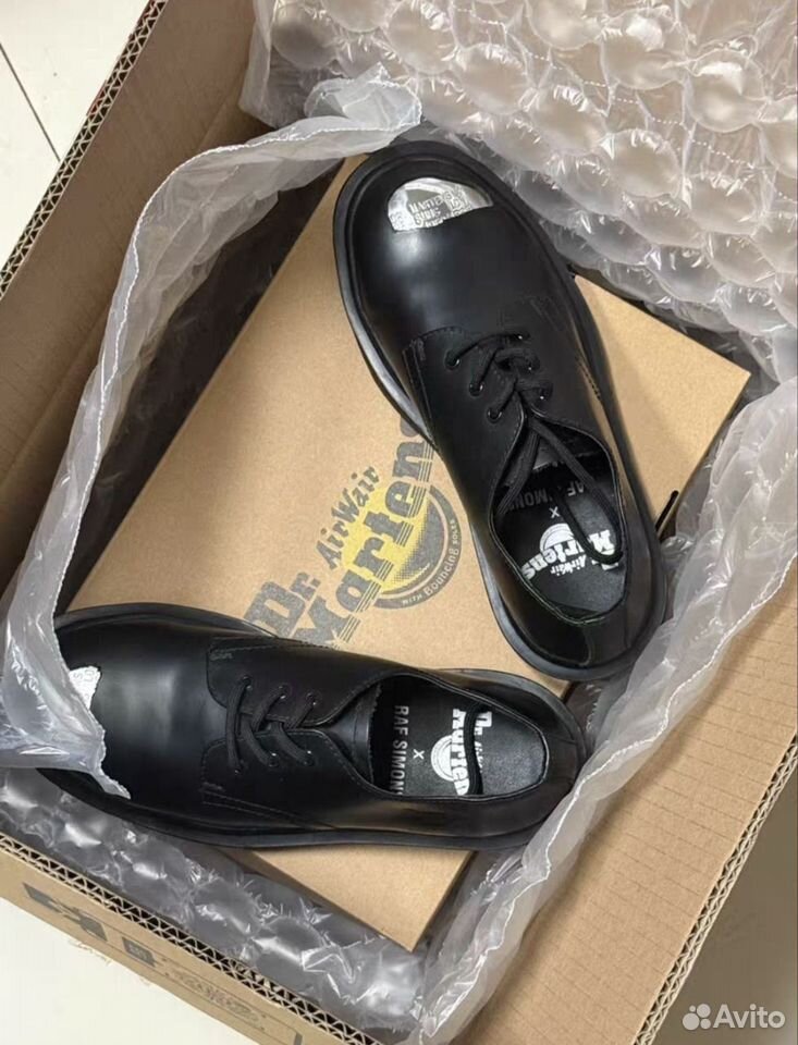 Dr Martens x Raf Simons black metal toe leather купить в Москве по - Main Image