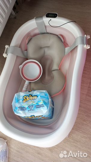 Ванночка для купания складная с термометром