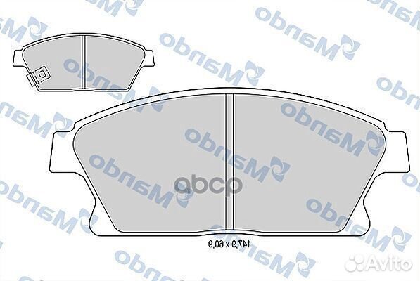 Колодки тормозные дисковые перед MBF015334 Mando