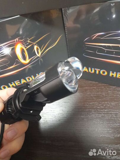 Светодиодные Led лампы H4,H7,с линзой