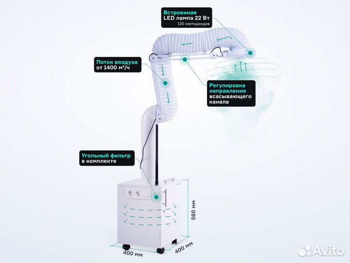 Вытяжка для кератина и ботокса Anvikor VC-AIR-5