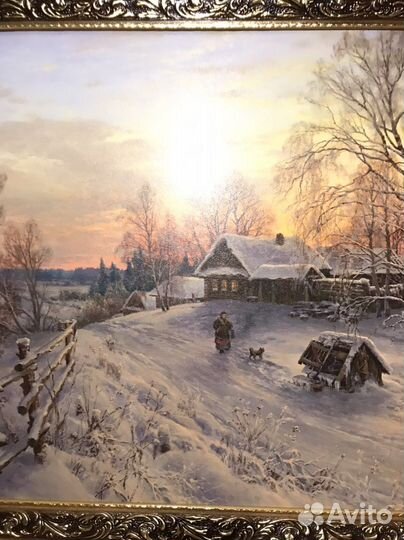 Картина с зимним пейзажем