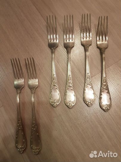 Вилки ложки нож мельхиор