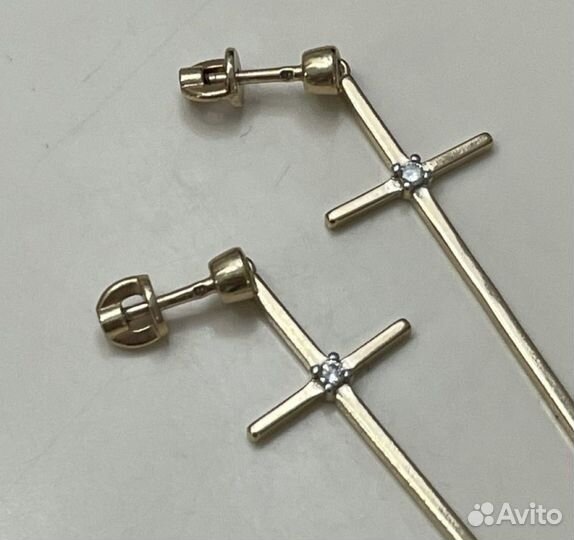Серьги крестики Sokolov