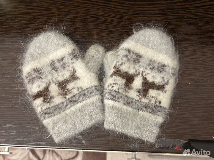 Варежки пуховые детские