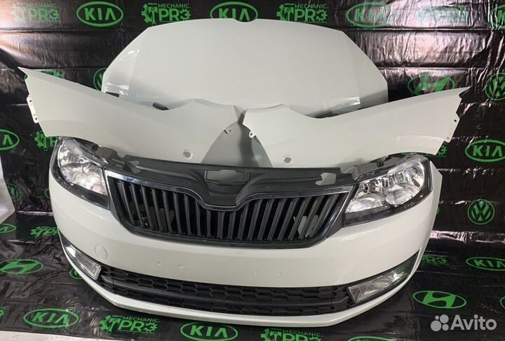 Бампер передний Skoda Rapid (Ноускат)