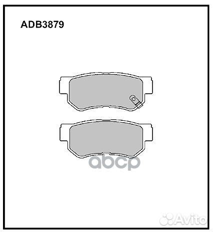 Колодки тормозные дисковые зад ADB3879 alli