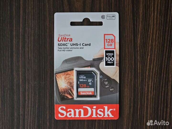 Карта памяти SD SanDisk Ultra sdxc 128GB 100MB/s
