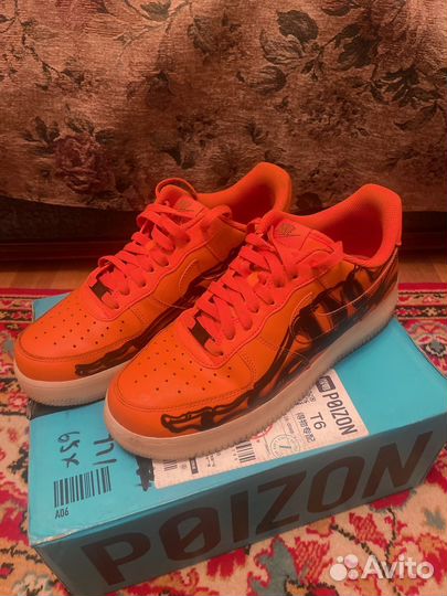 Nike air force 1 low skeleton orange