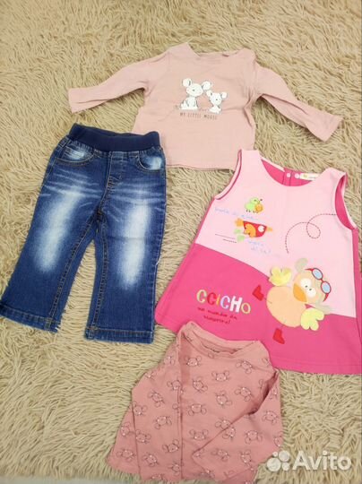 Детские вещи для девочки пакетом 62,68,74