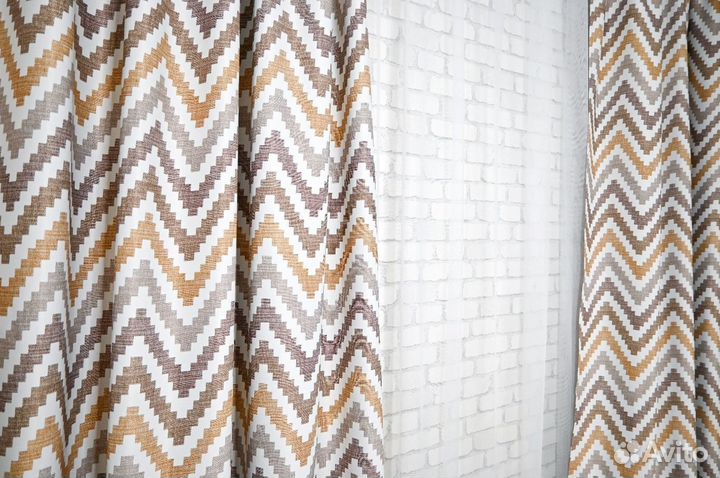 Прямые шторы классические на заказ