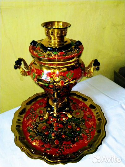 Самовар,Тула, Ручная роспись