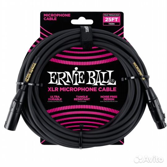 Микрофонный кабель Ernie Ball 6073 7,62 м