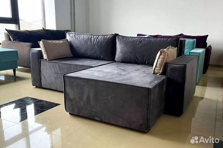 Диван угловой в стиле лофт