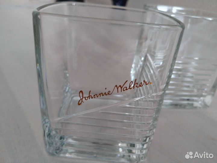 Новые 2 стакана коктейлей,коньяка Johnnie Walker