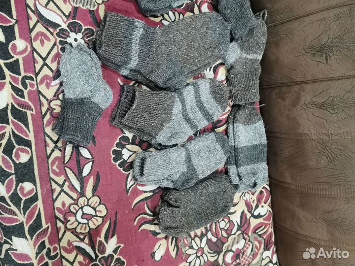 Носки шерстяные вязаные