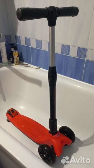 Самокат детский трехколесный складной б/у