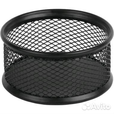 Подставка для скрепок 80*80*40мм мет. черн., 2113