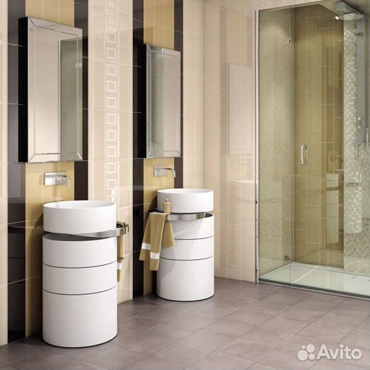 Плитка облицовочная Kerama Marazzi Вилланелла бежевый грань 400x150x8 мм (18 шт.1,08 кв.м)