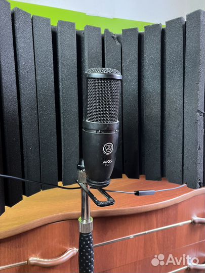 Студийный микрофон AKG P120 + звуковая карта