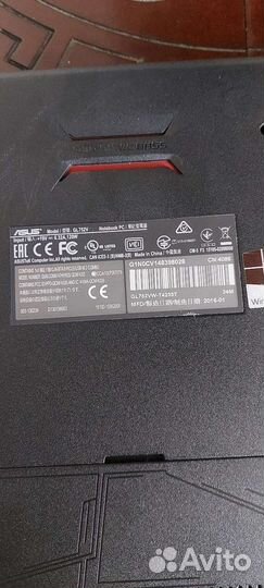 Asus rog gl752vw 17.3