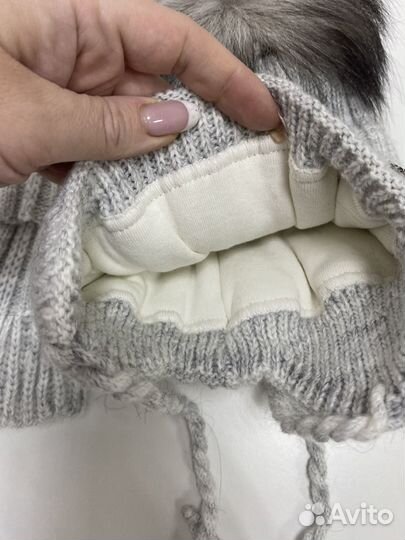 Шапка зимняя со снудом детская 50-52 новая