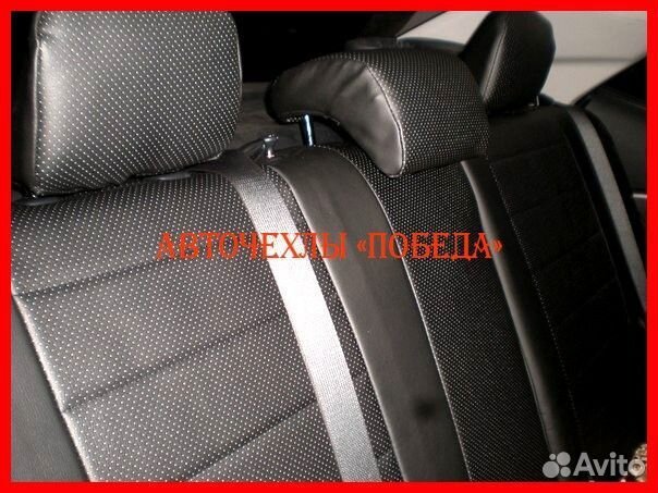 Чехлы Toyota Corolla 11 из экокожи чёрные Классика