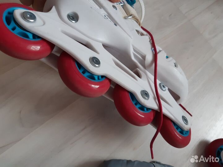 Ролики раздвижные с защитой размер 32-35