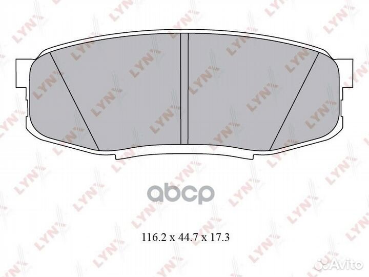 Колодки тормозные дисковые зад BD7581 lynxauto