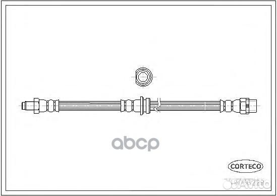 Шланг тормозной зад 19036229 Corteco