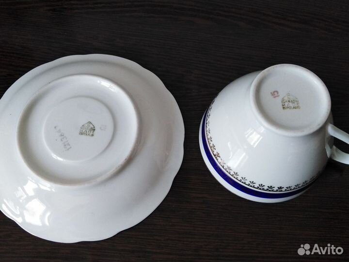 Чашка с блюдцем фарфор