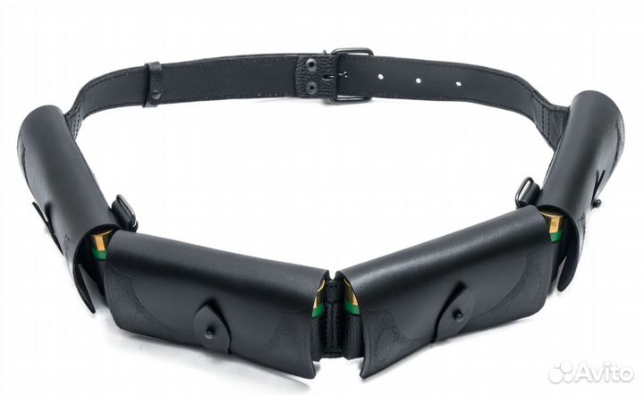 Патронташ закрытый 16к кожа