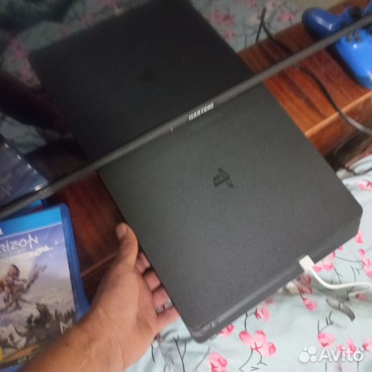 Игровая приставка ps4 slim 1tb с дисками