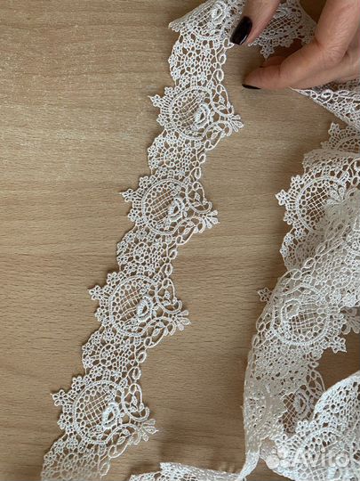 Кружево 37 метров белое