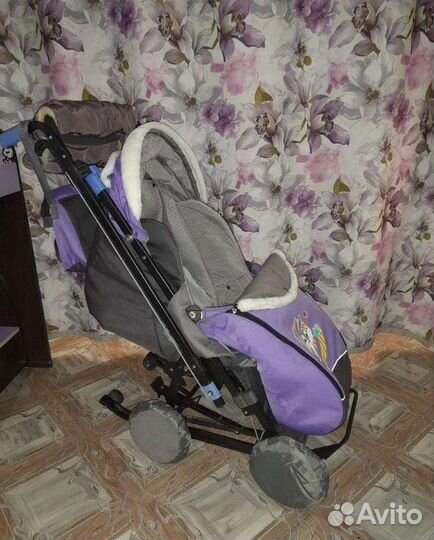 Детские санки коляска с колёсами Galaxy City - 2