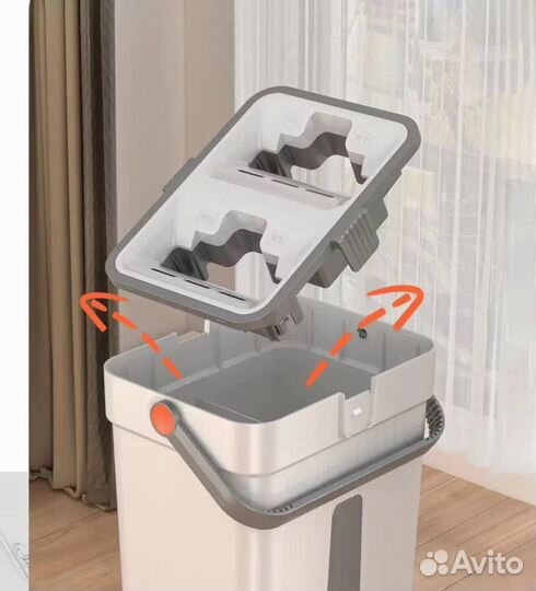 Швабра с ведром и отжимом новая 12л